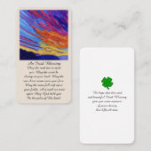 Mooie Ierse zegen Memorial Prayer Kaart Visitekaartje (Voorkant / Achterkant)