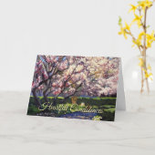 Mooie Ierse zegening Memorial Sympathy Card Kaart (Gele Bloem)