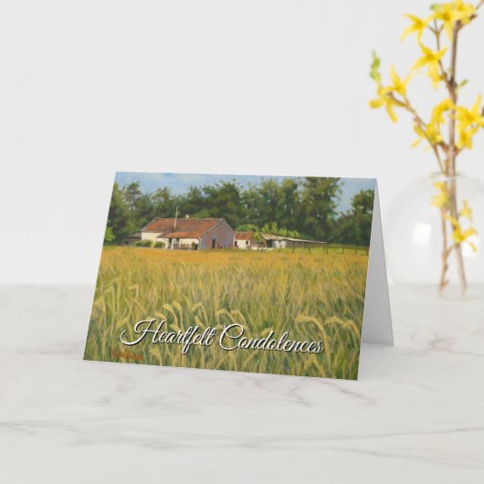 Mooie Ierse zegening Memorial Sympathy Card Kaart (Gele Bloem)