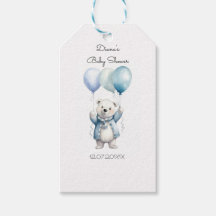 Mooie IJsbeer Baby Shower Cadeautags
