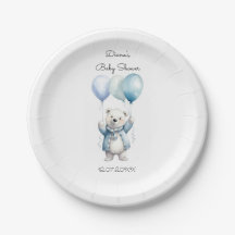 Mooie IJsbeer Baby Shower Papieren Borden