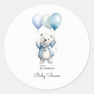 Mooie Ijsbeer Baby Shower Stickers