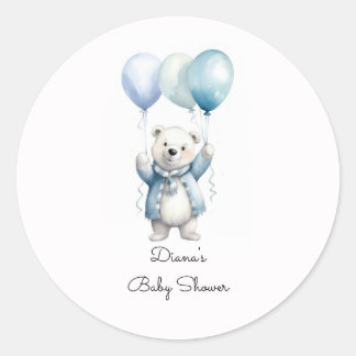 Mooie Ijsbeer Baby Shower Stickers