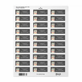 Mooie IJsbeer Kerst Retouradres Sticker (Full Sheet)
