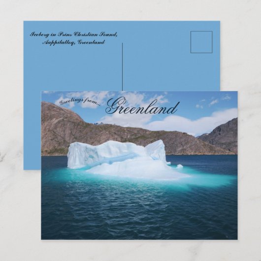 Mooie ijsberg Aappilattoq Groenland Briefkaart (Voorkant / Achterkant)