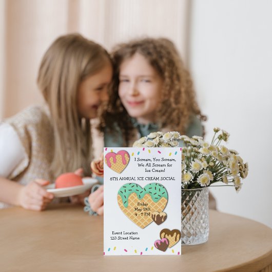 Mooie ijsfeestje uitnodiging