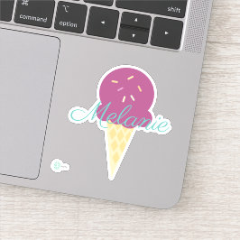Mooie ijshoorn met spikkels sticker