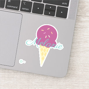 Mooie ijshoorn met spikkels  sticker