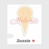 Mooie ijshoorn met spikkels sticker (Vel)