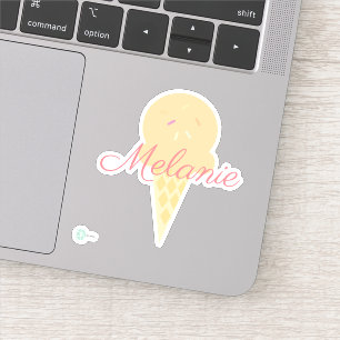Mooie ijshoorn met spikkels sticker