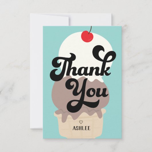 Mooie Ijsje Dank Je Kaart (Voorkant)