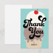 Mooie Ijsje Kegel Bedankkaart (Voorkant / Achterkant)