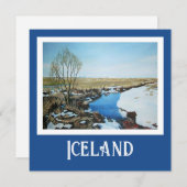 Mooie IJslandse realisme landschap scene fine art Feestdagenkaart (Voorkant / Achterkant)