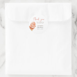 Mooie ijslepel Baby shower Ronde Sticker