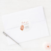 Mooie ijslepel Baby shower Ronde Sticker (Envelop)