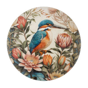 Mooie IJsvogel en Protea Bloemen Snijplank