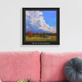 Mooie Illinois Boerderij Scene met Big Clouds Canvas Afdruk (Insitu (Woonkamer))