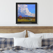 Mooie Illinois Boerderij Scene met Big Clouds Canvas Afdruk (Insitu (Slaapkamer))