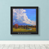 Mooie Illinois Boerderij Scene met Big Clouds Canvas Afdruk (Insitu (Houten vloer))