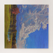 Mooie Illinois Boerderij Scene met Big Clouds Legpuzzel (Horizontaal)