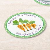 Mooie illustratie cartoon ronde kartonnen onderzetter (Gebogen)