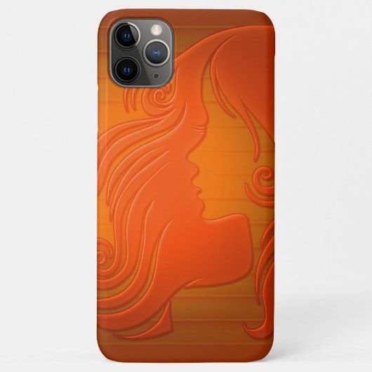 Mooie illustratie jonge vrouw met golvend haar Case-Mate iPhone case (Achterkant)