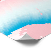 Mooie illustratie met getekende roze flamingo en poster (Hoek)