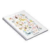 Mooie illustratie van ABC-alfabet met naam Notitieboek (Rechterzijde)