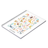 Mooie illustratie van ABC-alfabet met naam Notitieboek (Linkerzijde)