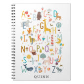 Mooie illustratie van ABC-alfabet met naam Notitieboek (Voorkant)