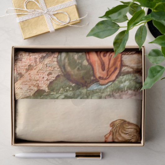 Mooie  illustratie van de nachtelijke dame tissuepapier (Geschenk)