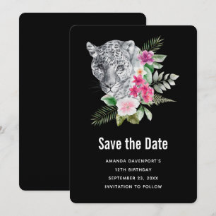 Mooie illustratie van de Waterverf van Leopard Por Save The Date