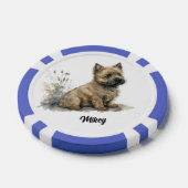 Mooie Illustratie van Hond - Cairnterriër Poker Chips (Enkel)