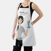 Mooie Illustratie van Kapsalon Vrouw Haarstylist