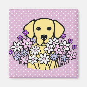 Mooie illustratie van Soul Yellow Labrador Magneet