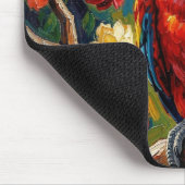 Mooie Impasto Ara Papegaai Muismat (Hoek)