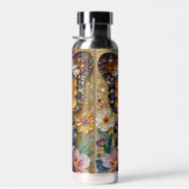 Mooie Impasto Vlinder & Bloemen Waterfles (Rechts)