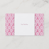 Mooie in het Roze Visitekaartje van het Damast (Achterkant)