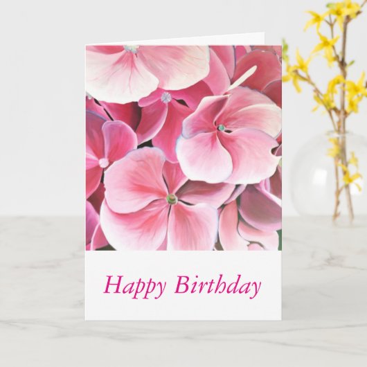 Mooie in Roze - de Gelukkige Kaart van de (Gele Bloem)