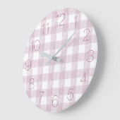 Mooie in Roze Plaid Grote Klok (Hoek)