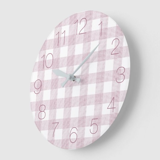Mooie in Roze Plaid Grote Klok (Hoek)
