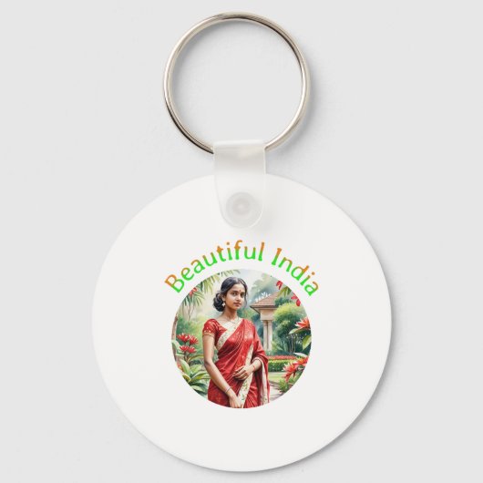 Mooie India Key Ring Sleutelhanger (Voorkant)