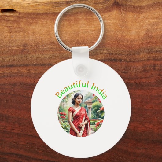 Mooie India Key Ring Sleutelhanger (Voorkant)