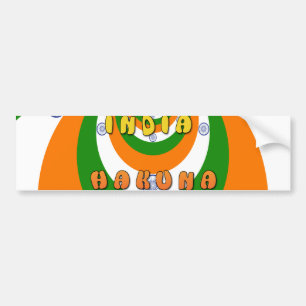 Mooie India Nationale Vlag Kleuren Hakuna Matata Bumpersticker