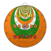 Mooie India Nationale Vlag Kleuren Hakuna Matata Dartbord (Voorkant)