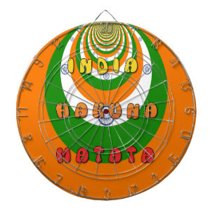 Mooie India Nationale Vlag Kleuren Hakuna Matata Dartbord