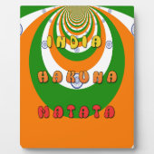 Mooie India Nationale Vlag Kleuren Hakuna Matata Fotoplaat (Voorkant)