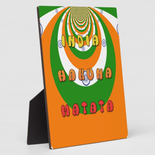 Mooie India Nationale Vlag Kleuren Hakuna Matata Fotoplaat (Zijkant)