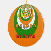 Mooie India Nationale Vlag Kleuren Hakuna Matata Keramisch Ornament (Links)