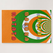 Mooie India Nationale Vlag Kleuren Hakuna Matata Legpuzzel (Horizontaal)